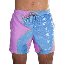 Load image into Gallery viewer, Mens Color Change Quick Dry Swim Trunks
