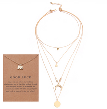 Load image into Gallery viewer, Multi-layer Moon Pendant Necklaces
