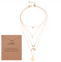 Load image into Gallery viewer, Multi-layer Moon Pendant Necklaces
