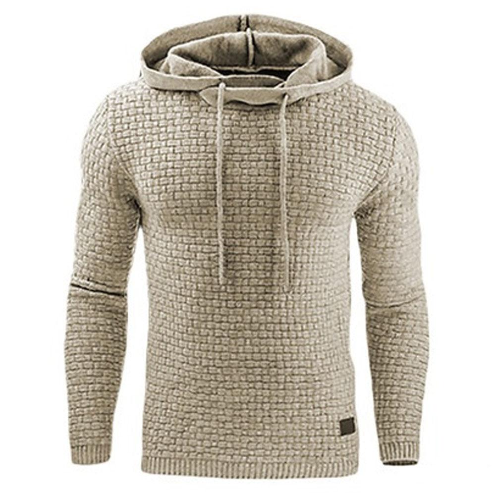 Men's Jacquard Long-sleeve  Hoodie Sweatshirt