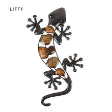 Load image into Gallery viewer, Metal Gecko Statues Home Decor
