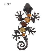 Load image into Gallery viewer, Metal Gecko Statues Home Decor
