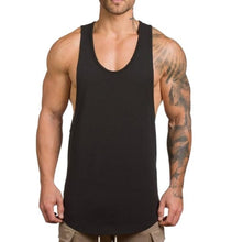 Load image into Gallery viewer, Oversize Fitness Bodybuilding Tank Top Printed Mens Gym Tops
