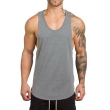 Load image into Gallery viewer, Oversize Fitness Bodybuilding Tank Top Printed Mens Gym Tops
